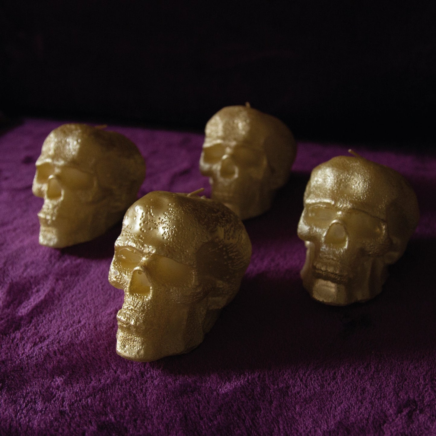 Swiece CANDWAX Gold Small Skull - 4 szt.