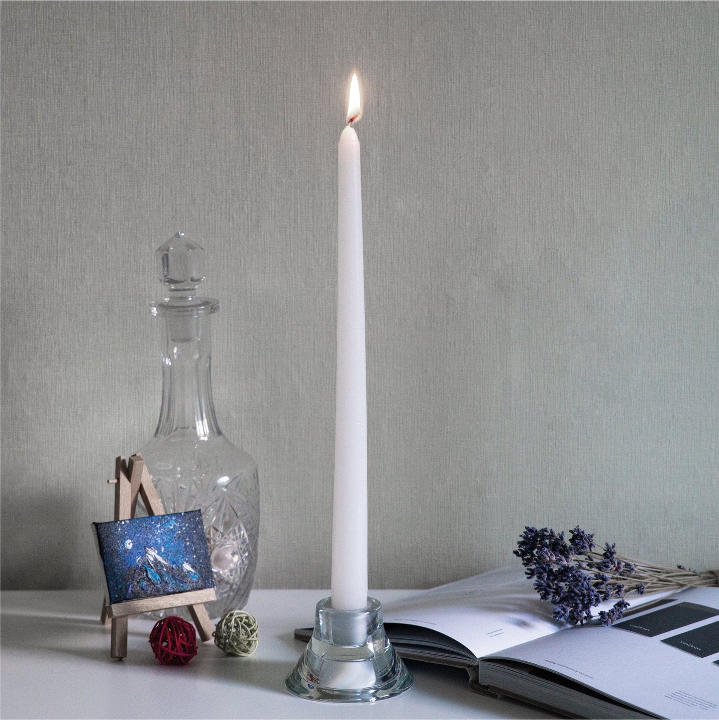 Swiece stozkowe CANDWAX Snowy - DUZY ZESTAW