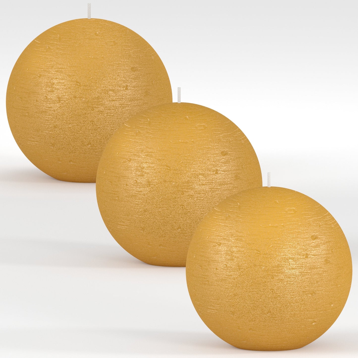 Swiece okragle CANDWAX Gold 3" - zestaw 3 szt.