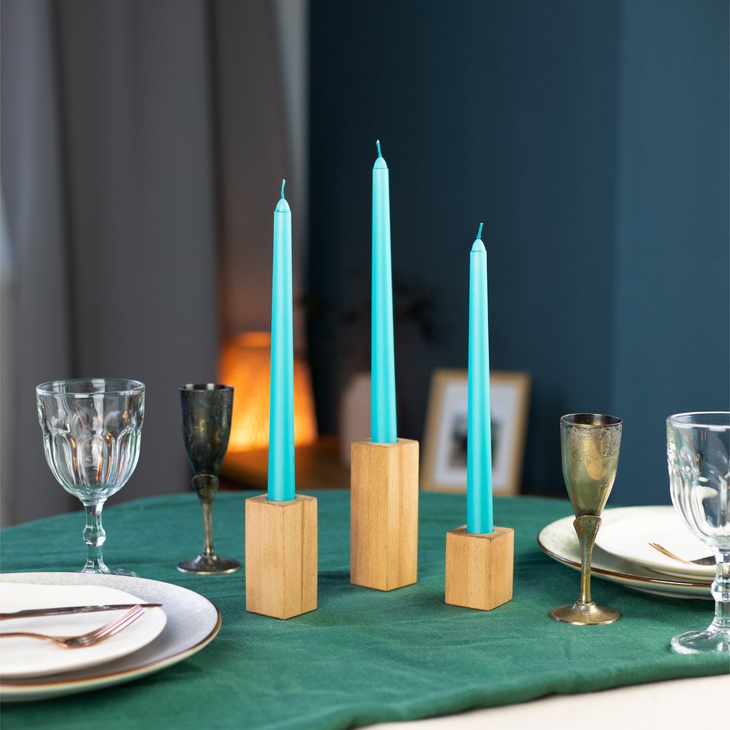Swiece stozkowe CANDWAX Turquoise Matte 10"