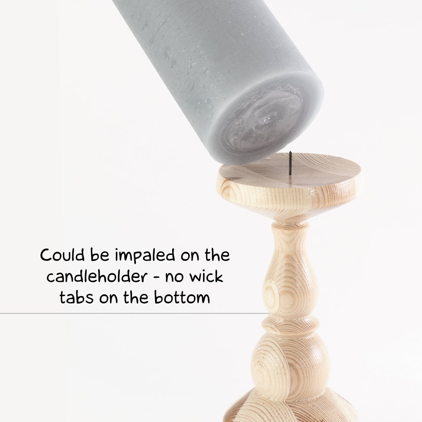 CANDWAX Light Gray Pillar Mix - 3 cale, 4 cale i 8 cali