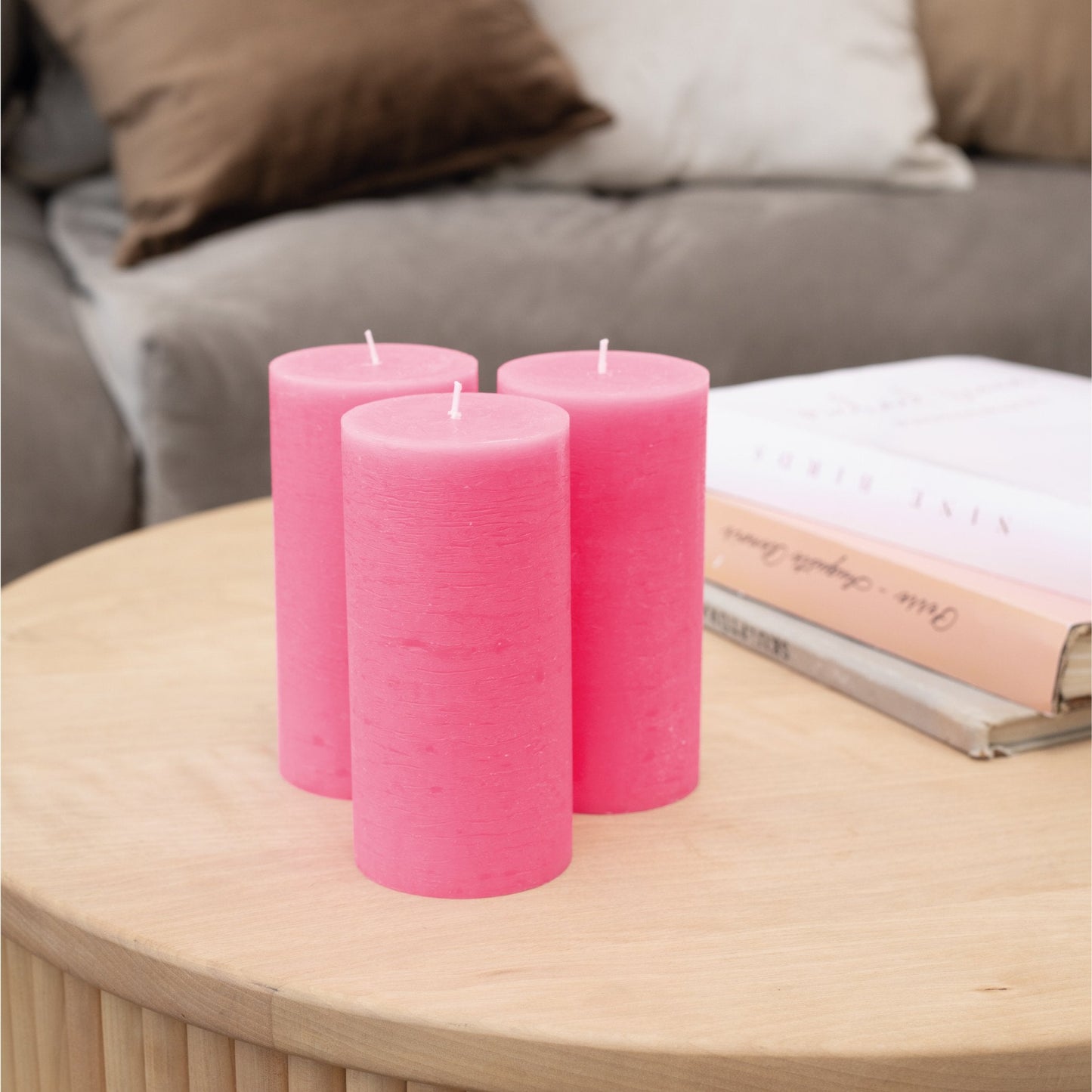 Swiece filarowe CANDWAX rozowe 6" - zestaw 3 szt.