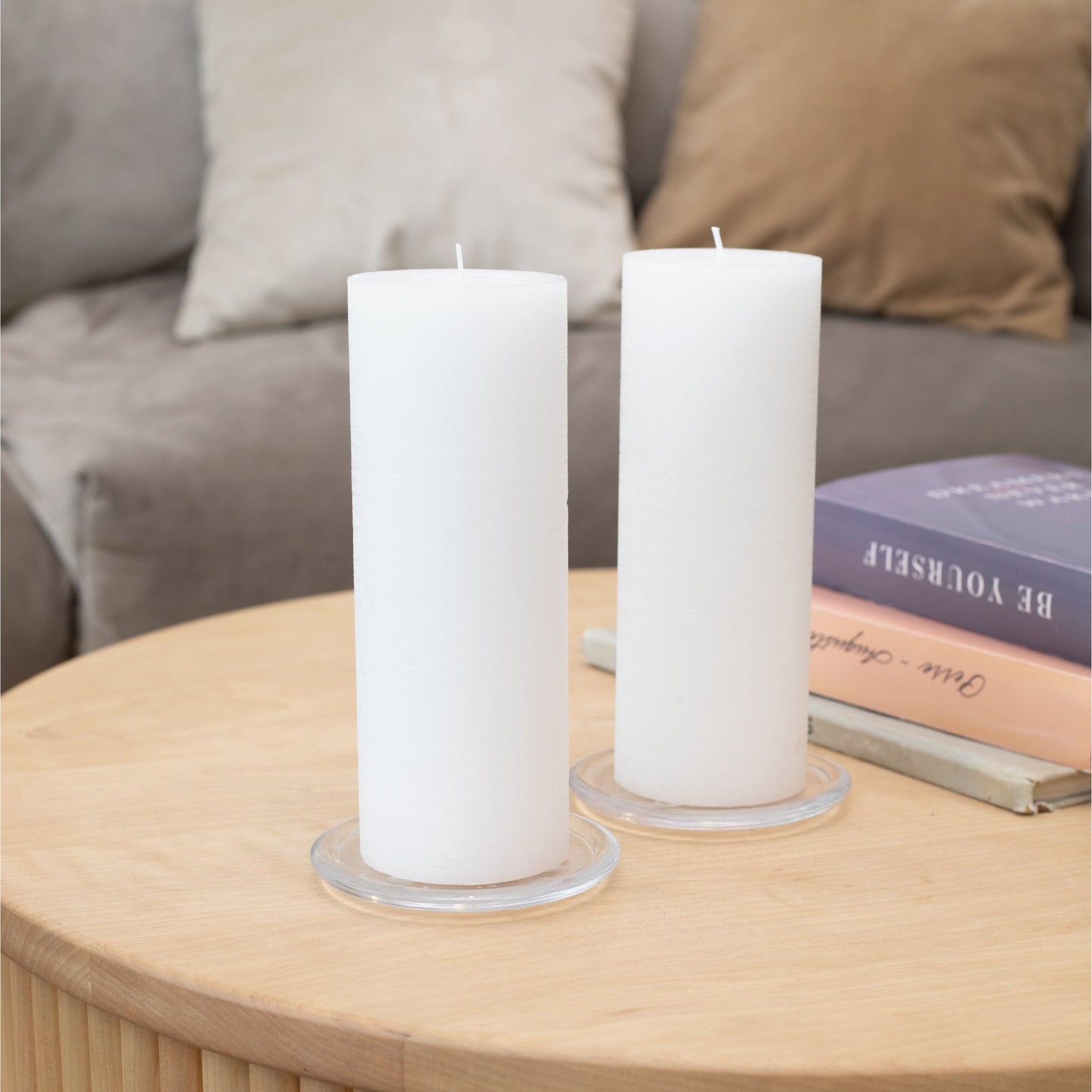 Swiece filarowe CANDWAX biale 8" - zestaw 2 szt.