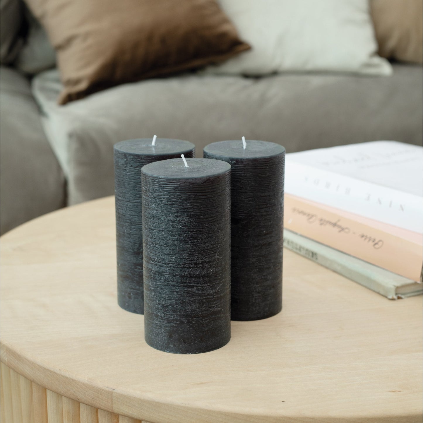 Swiece filarowe CANDWAX czarne 6" - zestaw 3 szt.