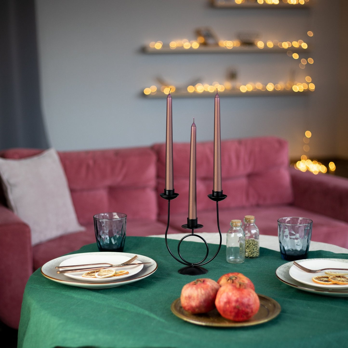 Swiece stozkowe CANDWAX w kolorze brazowym matowym 10"