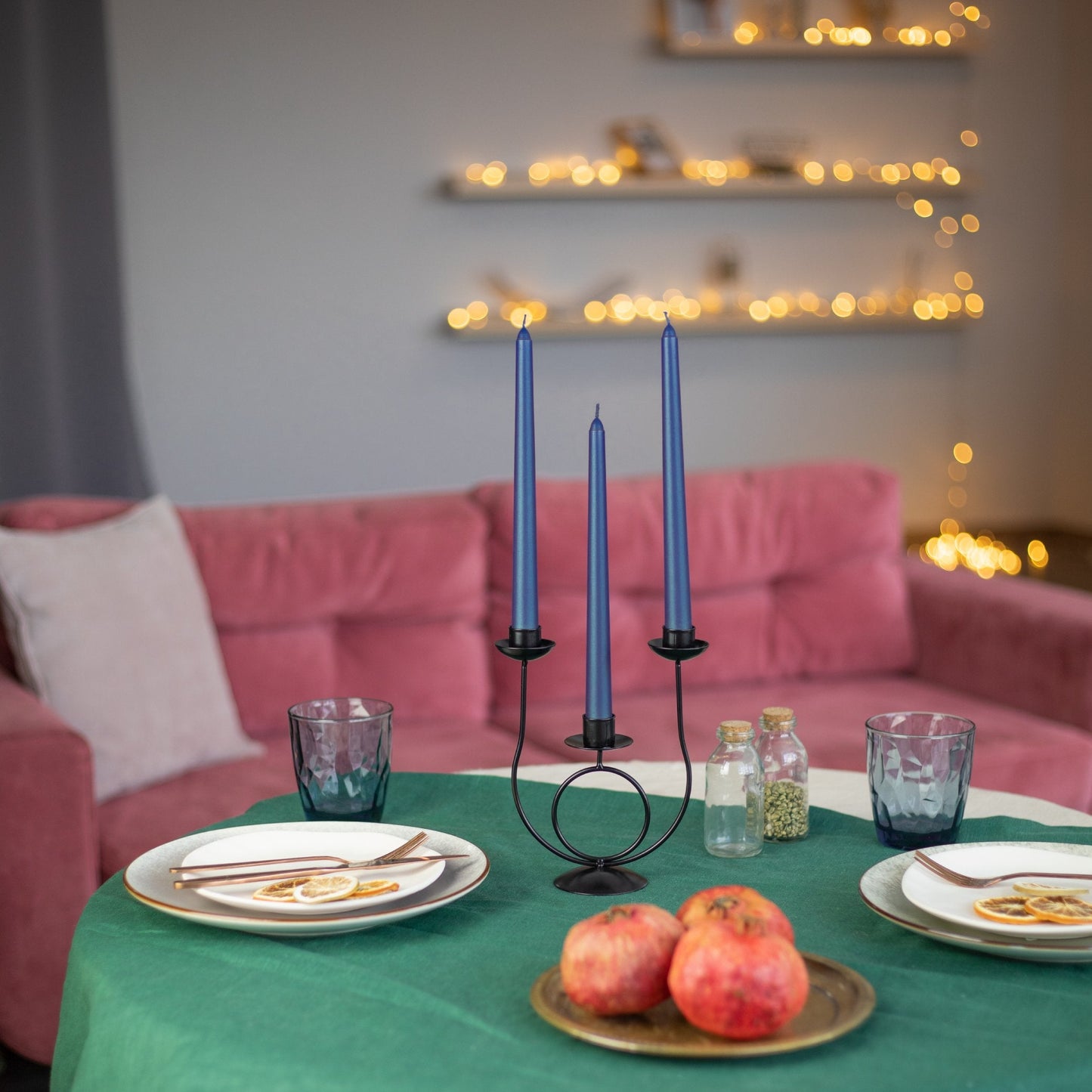 Swiece stozkowe CANDWAX w kolorze ciemnoniebieskim matowym 10"