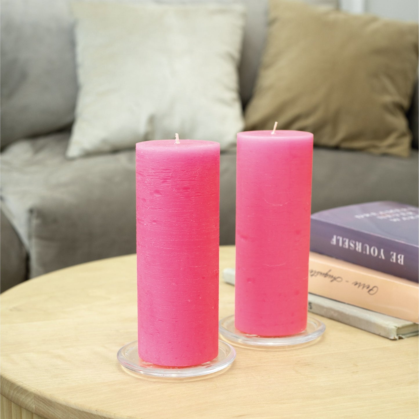 Swiece filarowe CANDWAX rozowe 8" - zestaw 2 szt.