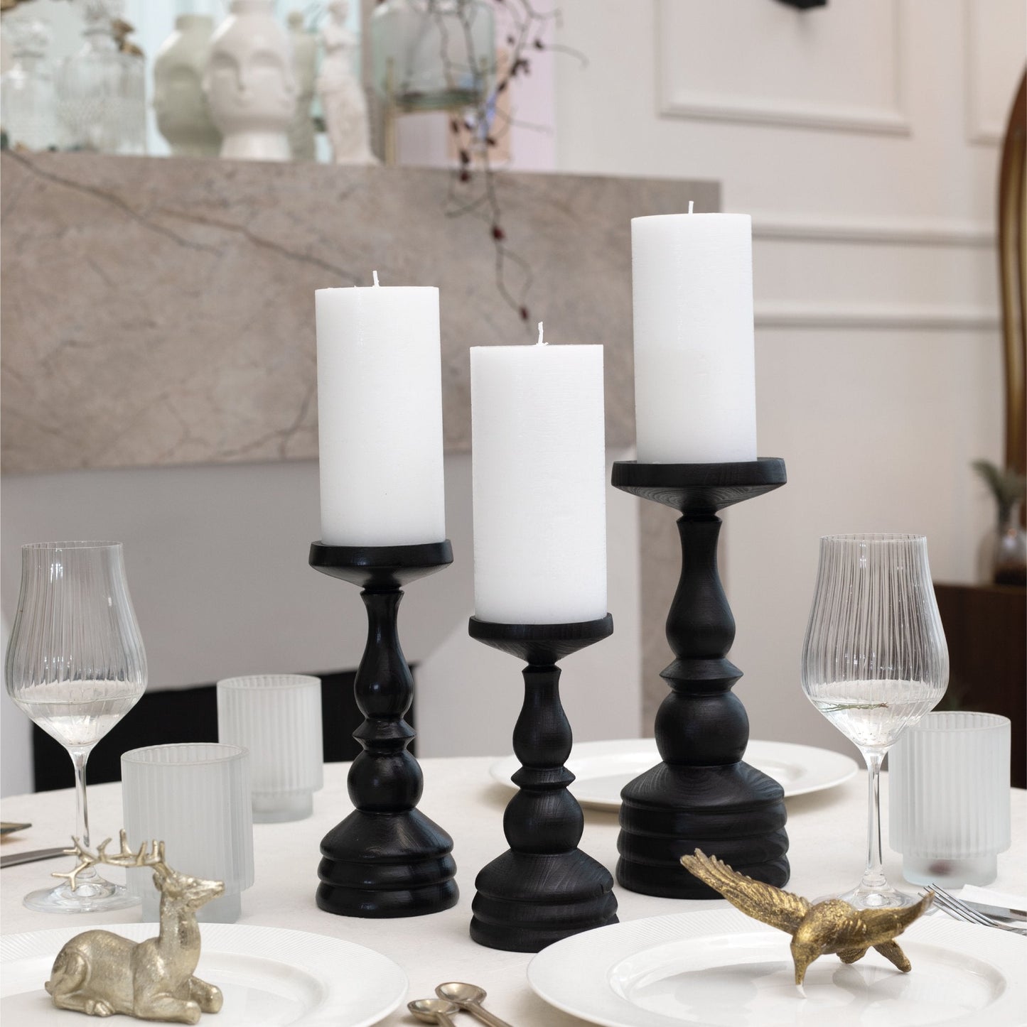 Swiece filarowe CANDWAX biale 6" - zestaw 3 szt.