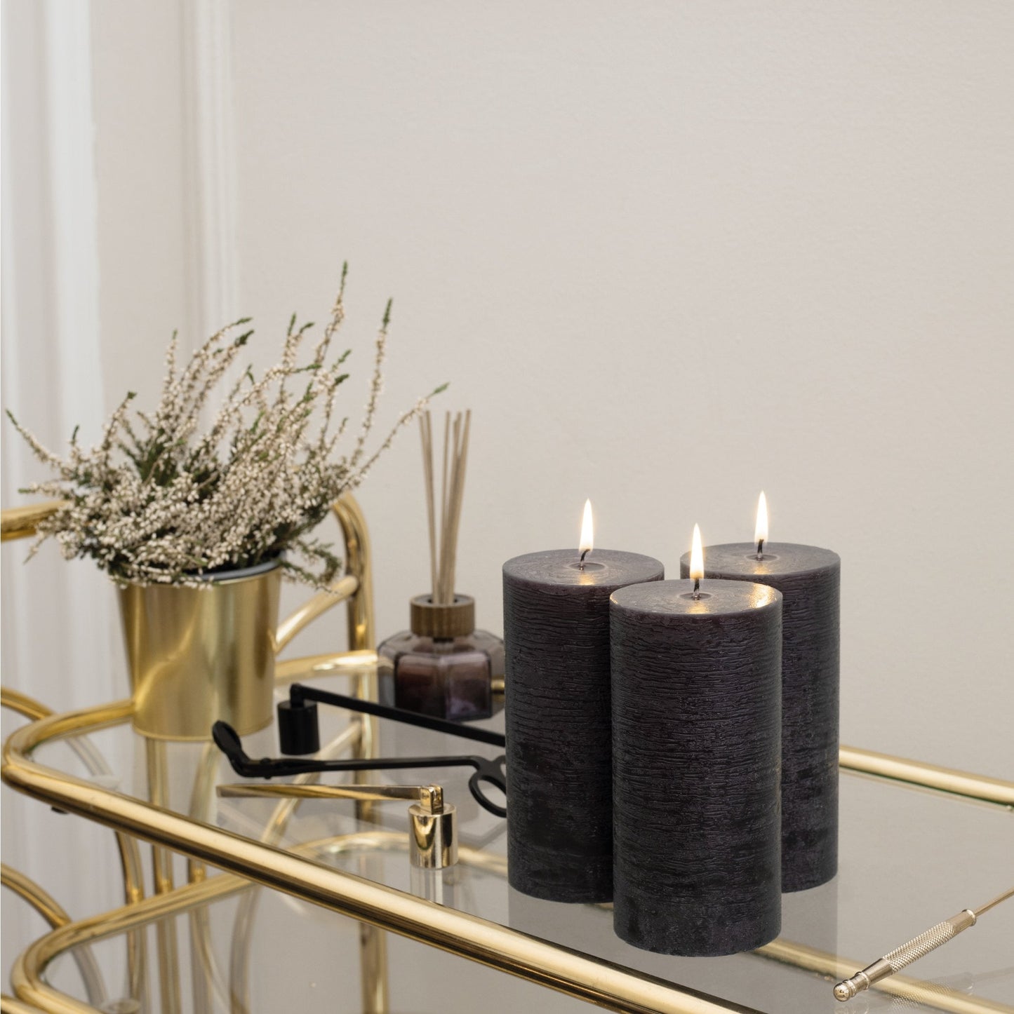Swiece filarowe CANDWAX czarne 3" - zestaw 3 szt.