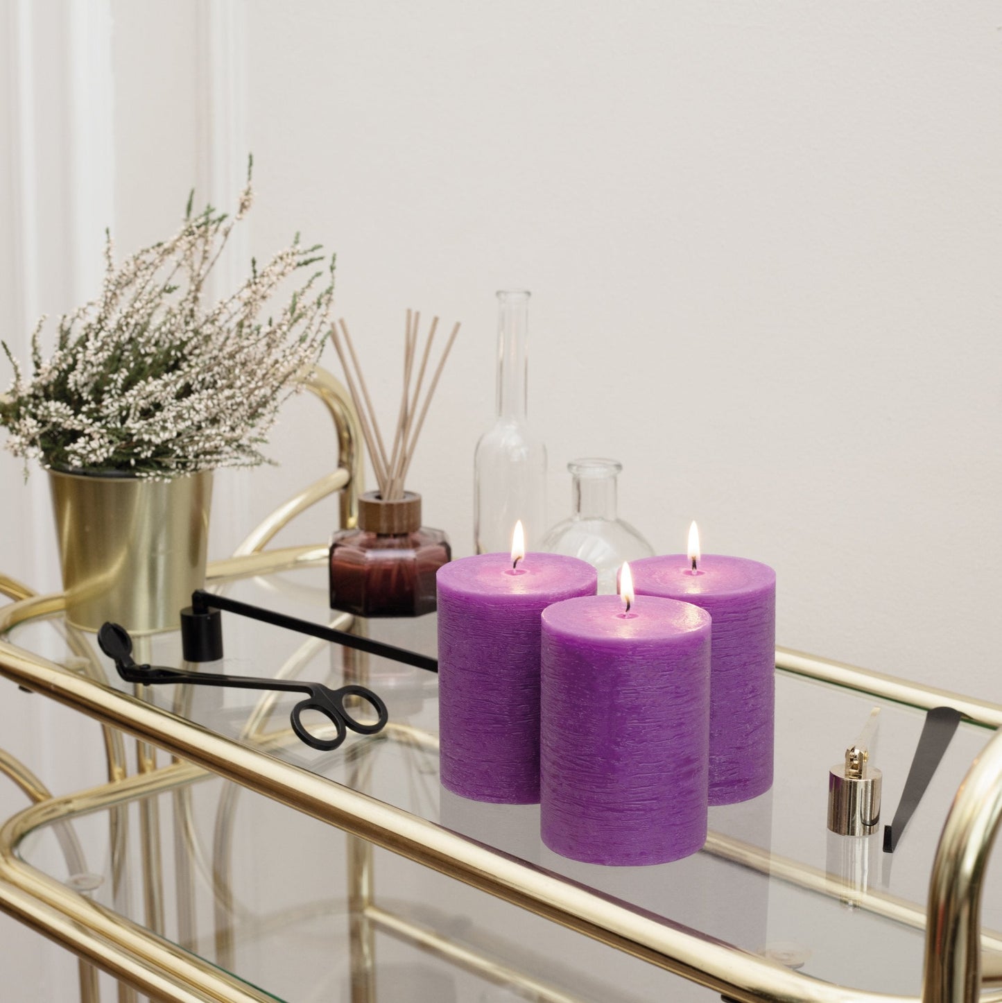 Swiece filarowe CANDWAX Purple 3" - zestaw 3 szt.