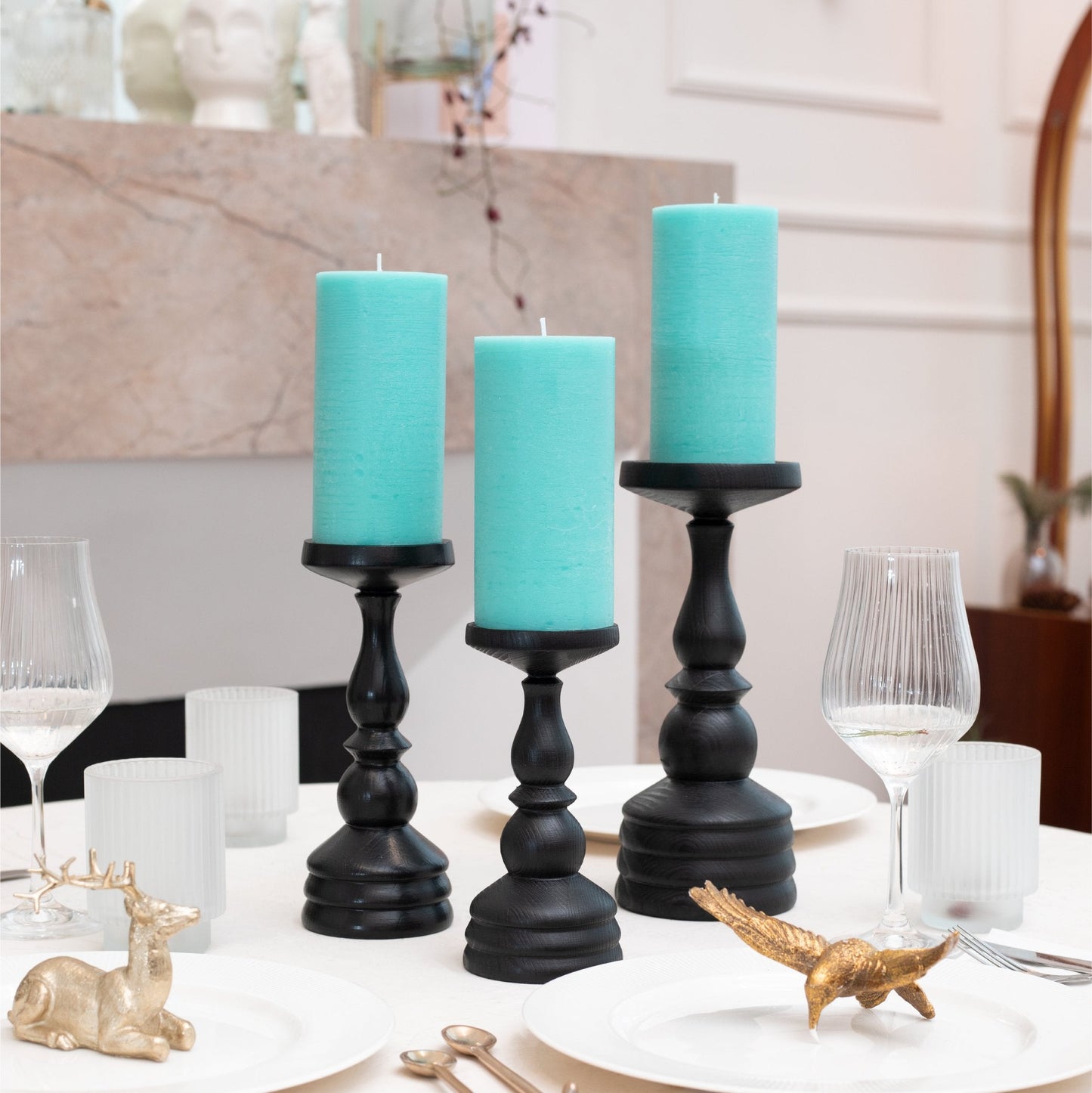 Swiece filarowe CANDWAX Turquoise 6" - zestaw 3 szt.
