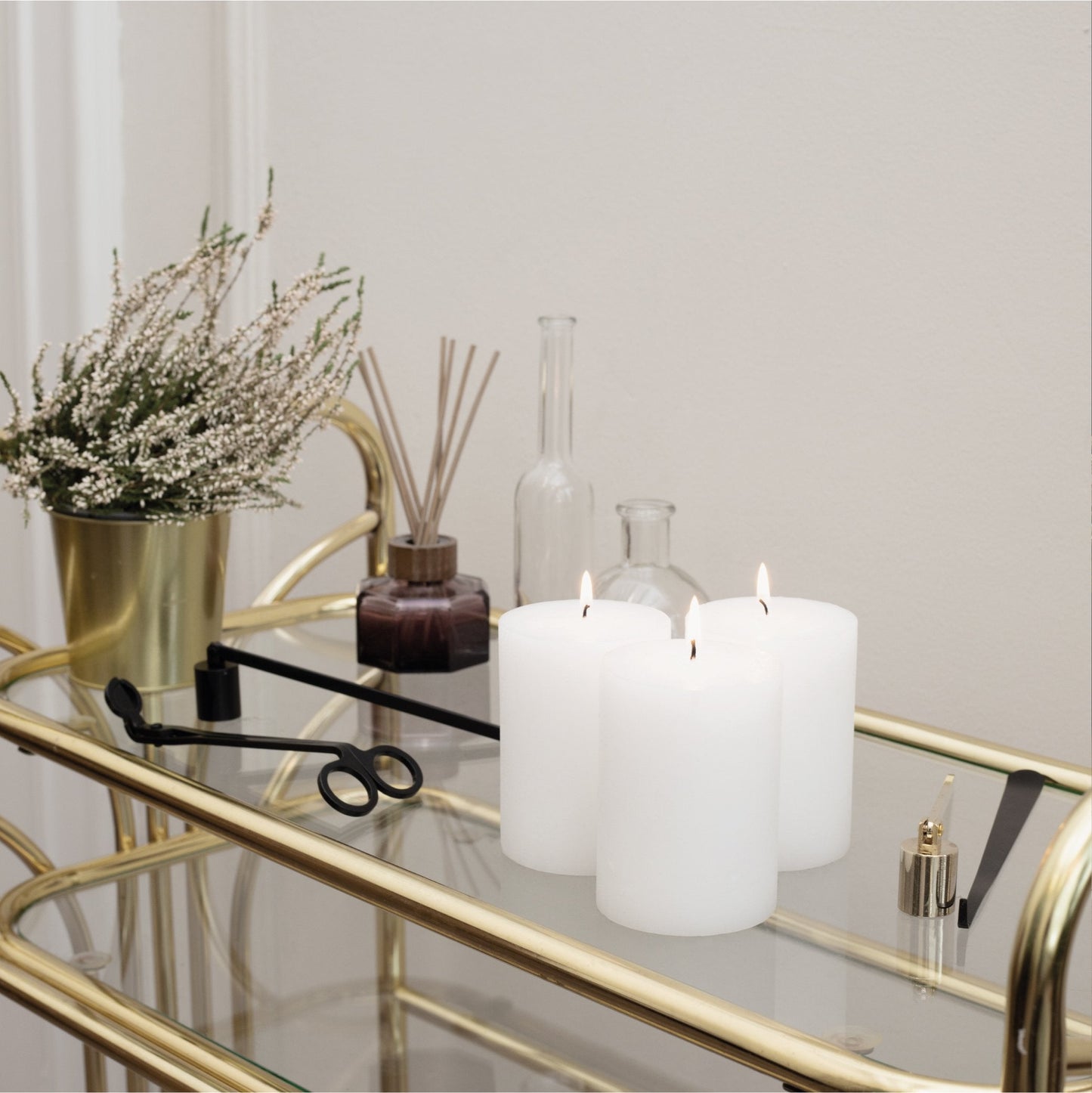 Swiece filarowe CANDWAX biale 3" - zestaw 3 szt.