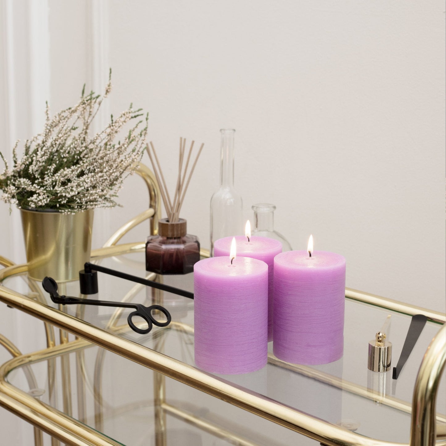 Swiece filarowe CANDWAX Lilac 4" - zestaw 3 szt.