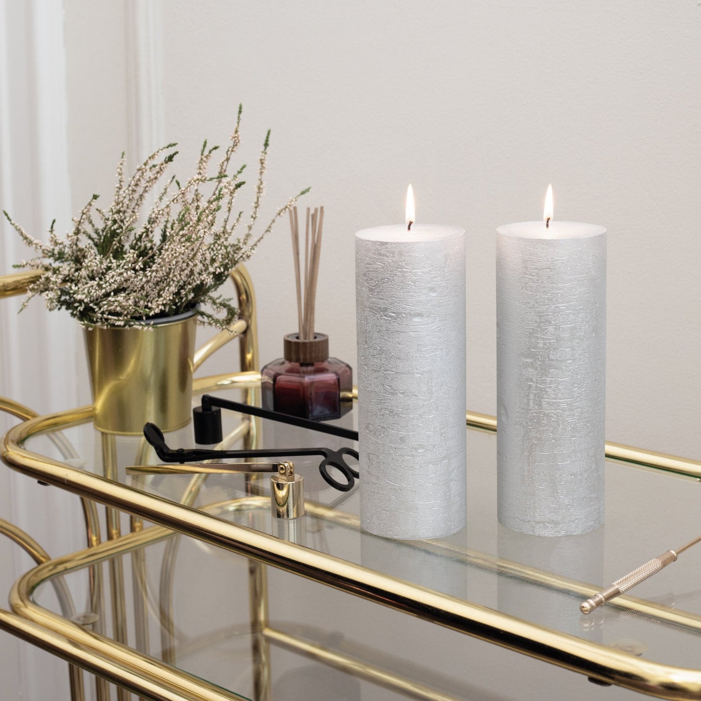 Swiece filarowe CANDWAX Silver 8" - zestaw 2 szt.