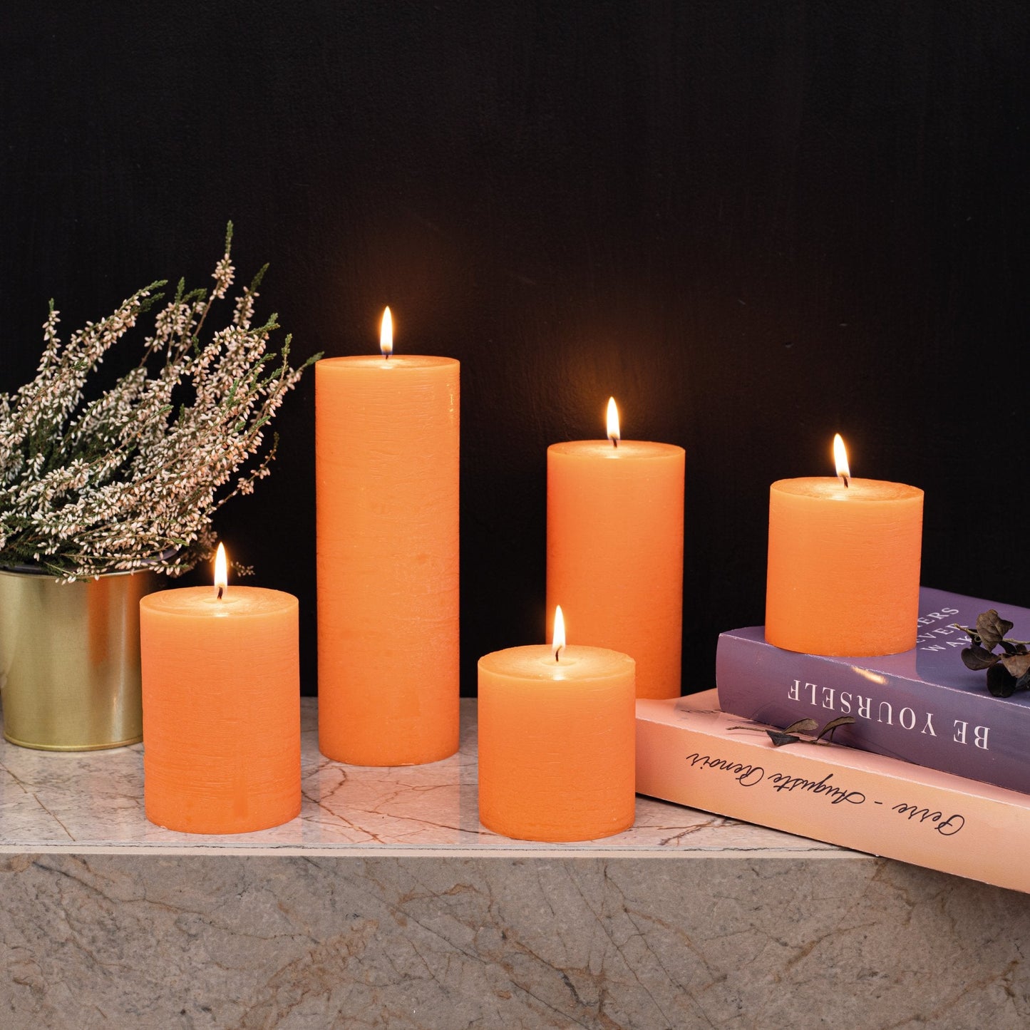 Swiece filarowe CANDWAX pomaranczowe 4" - zestaw 3 szt.