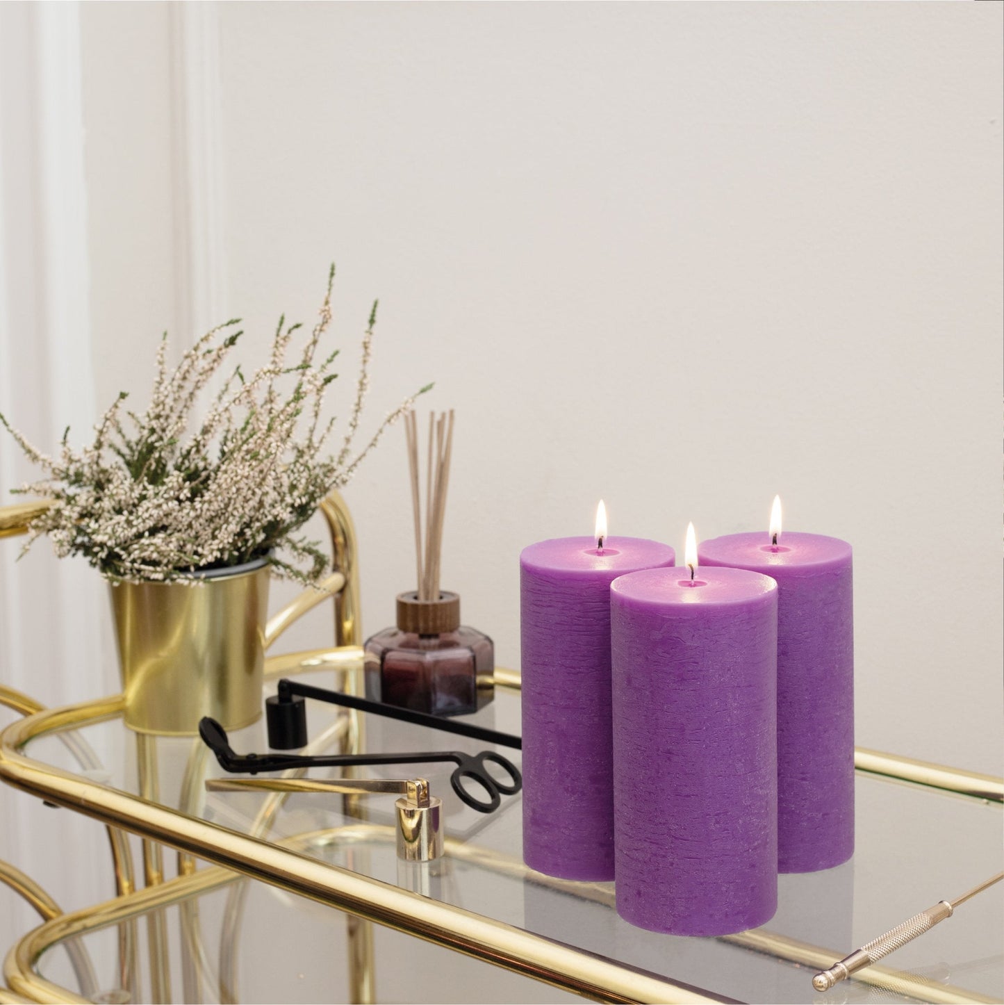 Swiece filarowe CANDWAX Purple 6" - zestaw 3 szt.