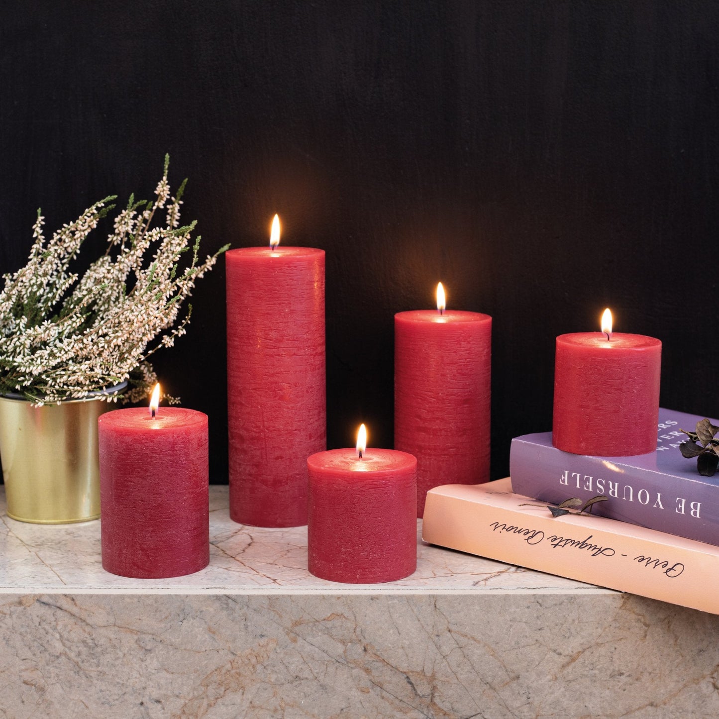 Swiece filarowe Bordeaux CANDWAX 4" - zestaw 3 szt.