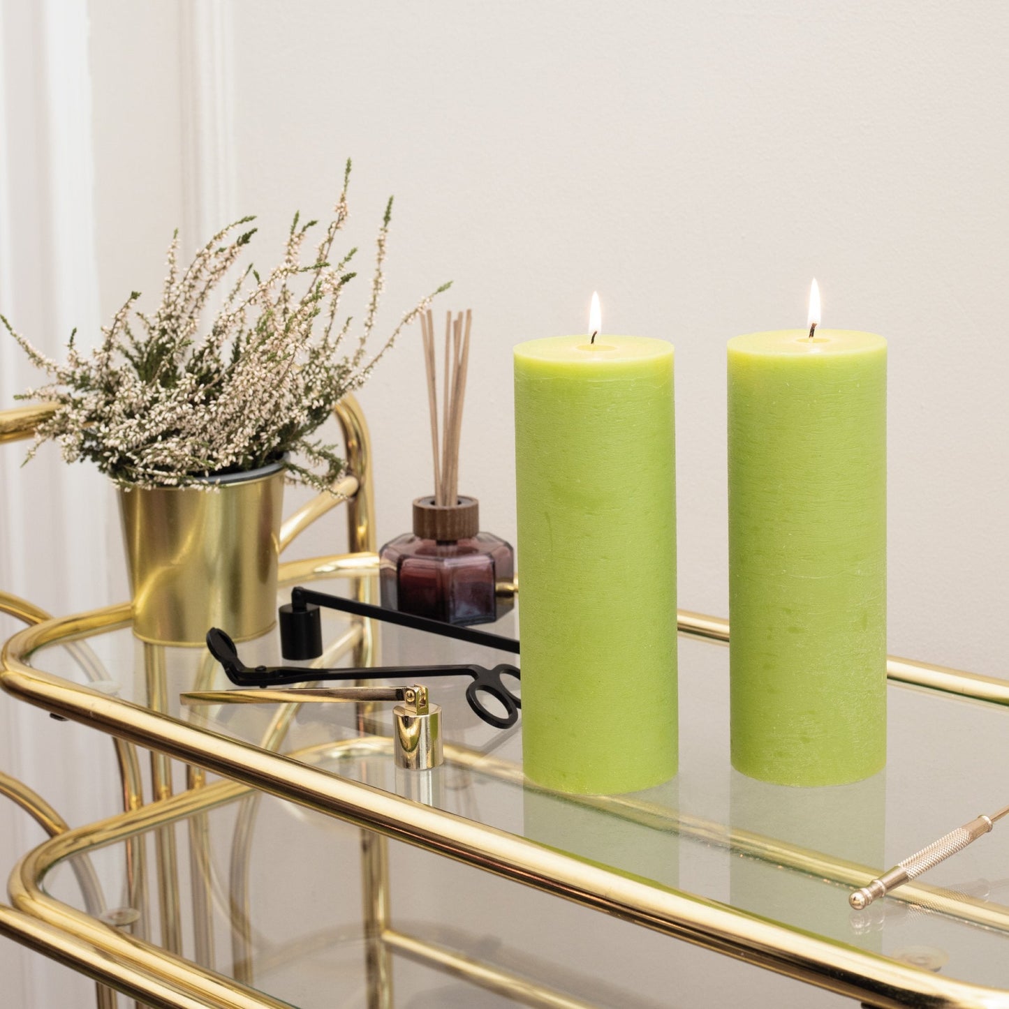 Swiece filarowe CANDWAX Olive 8" - zestaw 2 szt.