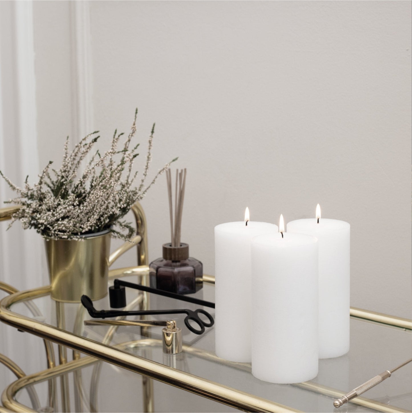 Swiece filarowe CANDWAX biale 6" - zestaw 3 szt.