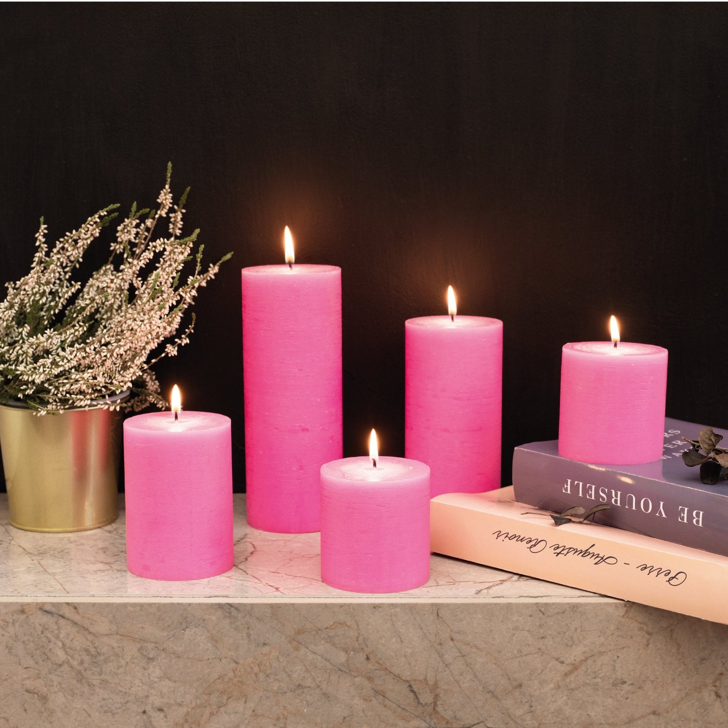 Swiece filarowe CANDWAX rozowe 3" - zestaw 3 szt.