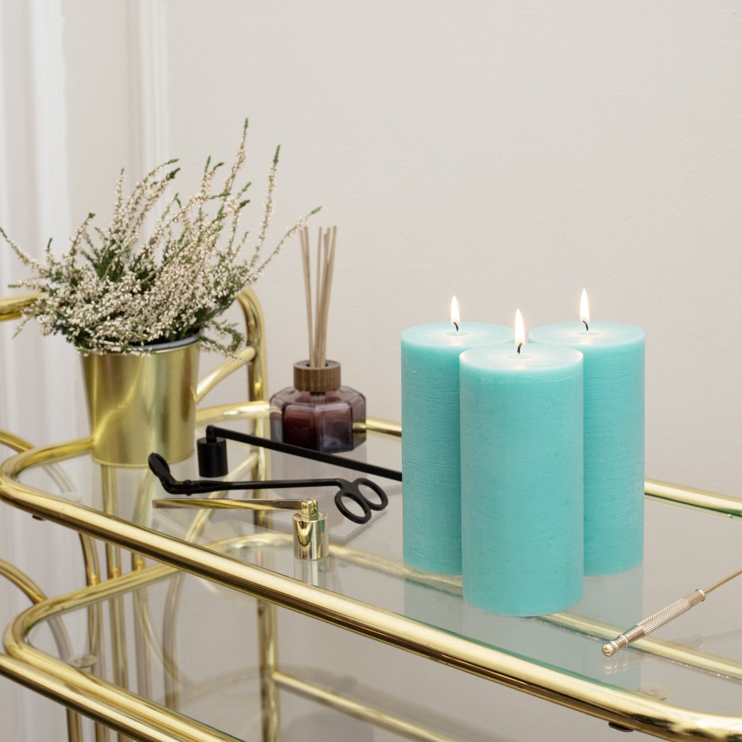 Swiece filarowe CANDWAX Turquoise 6" - zestaw 3 szt.