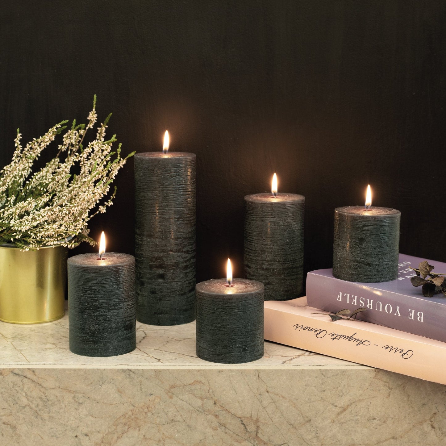 Swiece filarowe CANDWAX czarne 8" - zestaw 2 szt.