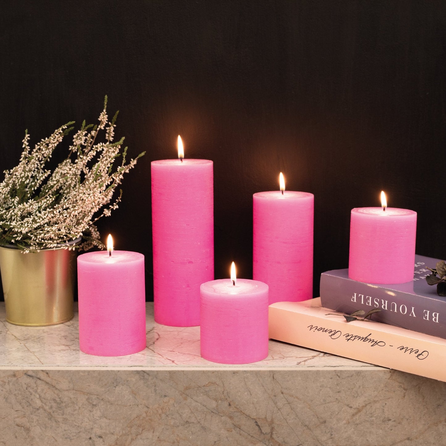 Swiece filarowe CANDWAX rozowe 8" - zestaw 2 szt.