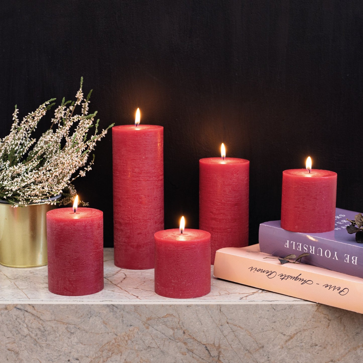 Swiece filarowe Bordeaux CANDWAX 8" - zestaw 2 szt.