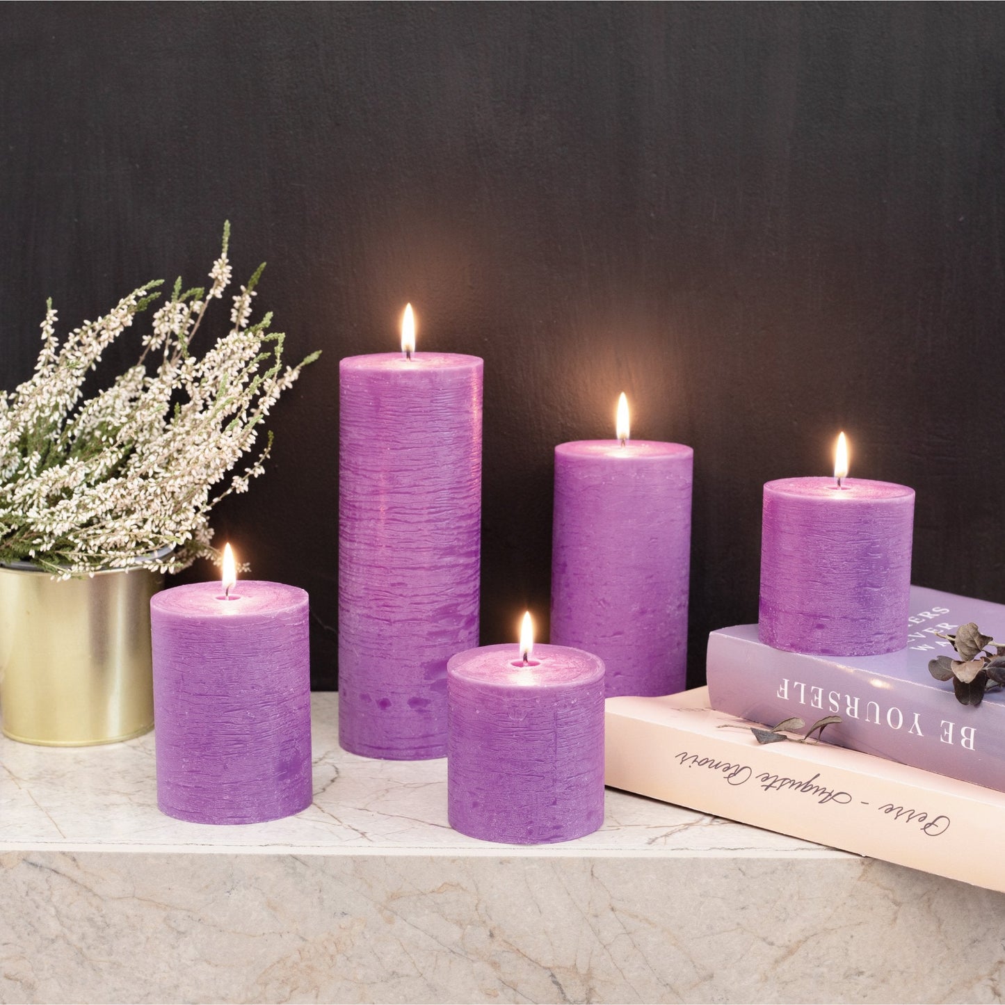 Swiece filarowe CANDWAX Purple 8" - zestaw 2 szt.