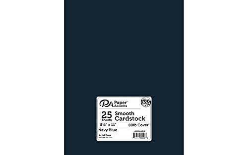 Cdstk Smooth 8.5x11 80lb 25 szt. Opakowanie granatowe