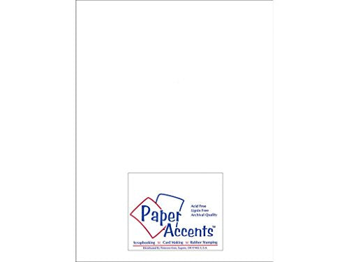 Tektura falista Paper Accents 8 1/2 x 11 cali. Bardzo gruba biel (25 arkuszy)