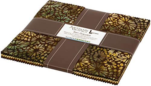 Lunn Studios Artisan Batiks Skamienialosci i skaly Dziesiec kwadratow 42 10-calowe kwadraty Tort warstwowy Robert Kaufman