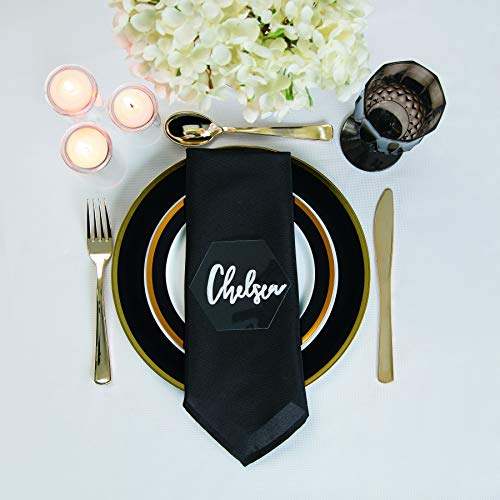 PLASTIKOWE KIELISZKI DO WINA Z CZARNYM WZOREM