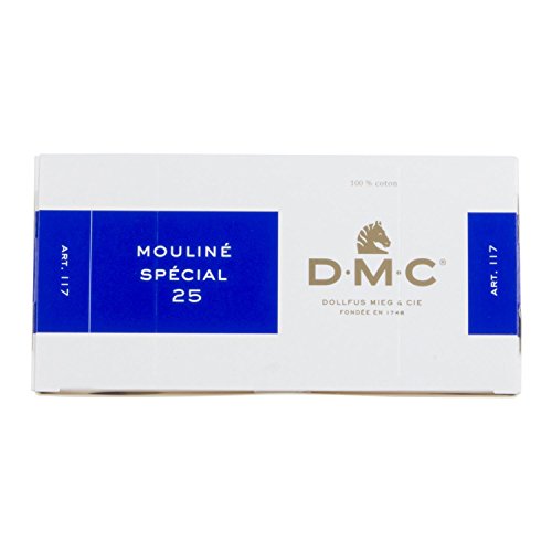 Mulina bawelniana DMC 6-nitkowa, kolor snieznobialy