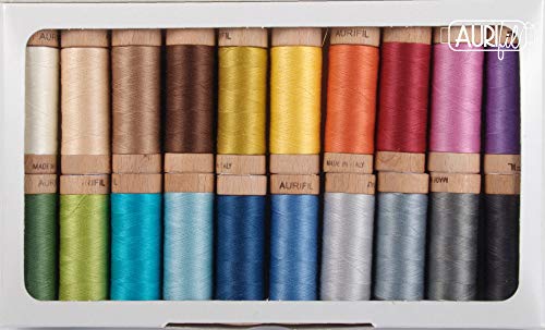 Nici Aurifil USA Glorious Handwork firmy Liza Lucy i Kim McLean 80wt 20 malych szpulek