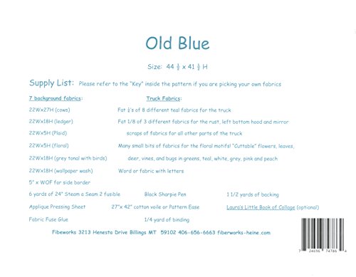 Fiberworks INC Stary niebieski zabytkowy samochod ciezarowy kolaz