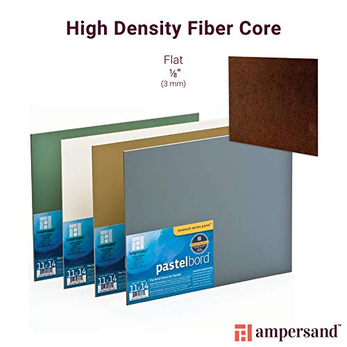 Seria Ampersand Museum Pastelbord na pastele, wegiel drzewny, olowki i tusz, zielony, glebokosc 1/8 cala, 11X14 cali (PBG11)