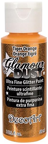 DecoArt Glamour Dust 2 uncje farby brokatowej Tiger Orange