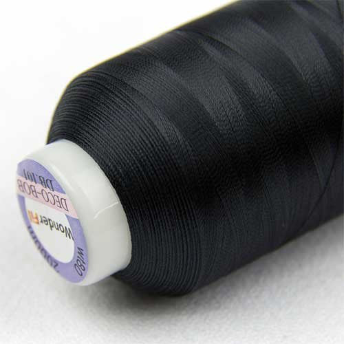 Nici specjalistyczne WonderFil DecoBob Black, 2-warstwowe, poliester bawelniany, 80wt