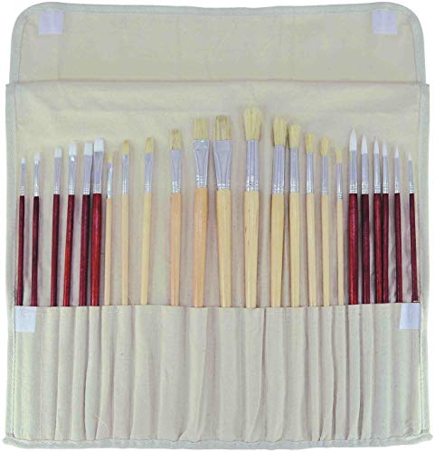 Zestaw pedzli do farb olejnych i akrylowych Art Advantage, 24 sztuki