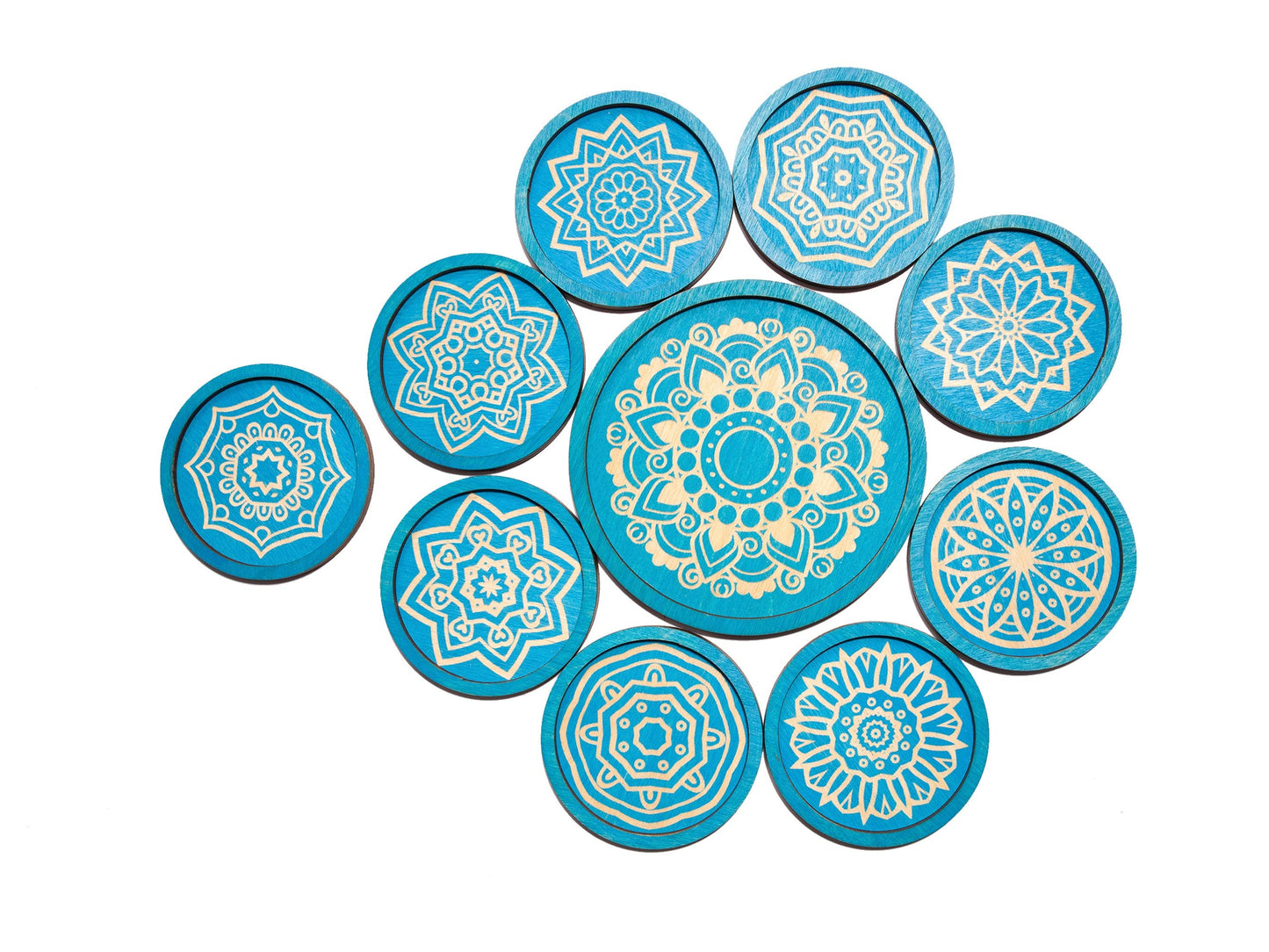 9 wooden displays for Azul board game