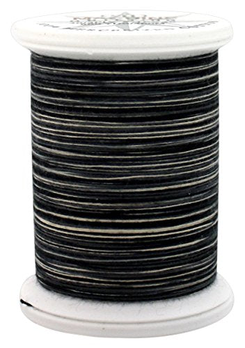 YLI 24450-05V 3-warstwowa nic bawelniana 40wt T-40 do pikowania, 500 jardow, od bialego do czarnego