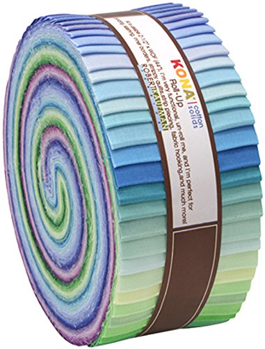 Robert Kaufman 2-1/2in Strips Roll Up Kona Solids Sunset Palette 43 szt.