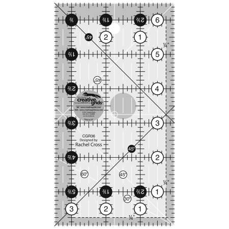 Linijka do pikowania Creative Grids USA Creative Grids 3-1/2 cala x 6-1/2 cala