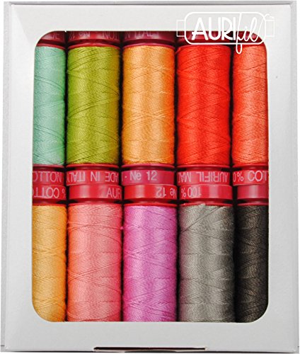 Aurifil USA Sunny Stitches Collection by Corey Yoder Cotton 12wt 10 malych szpul