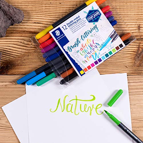 Dlugopis z koncowka fibrowa duo brush letter 12 szt.