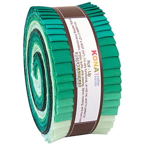 Robert Kaufman 2-1/2" paski Kona Cotton Lush Lagoon 40 sztuk