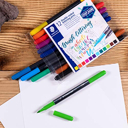Dlugopis z koncowka fibrowa duo brush letter 12 szt.