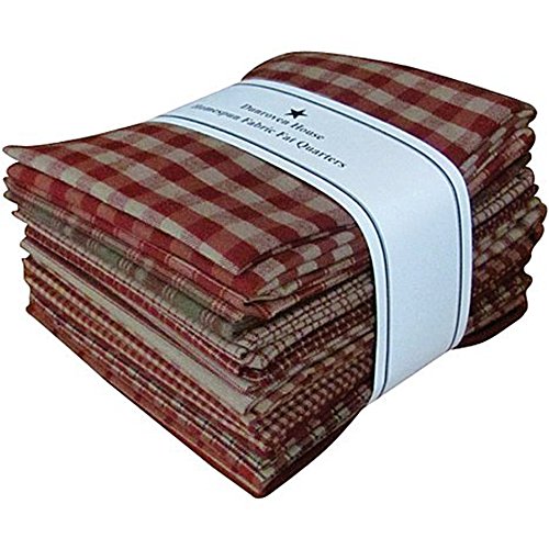 Dunroven House Red Homespun Fat Quarter 12szt.