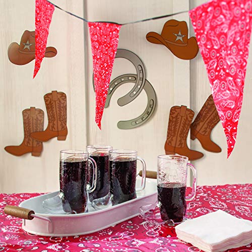 CZERWONY OBRUS BANDANY W ROLCE